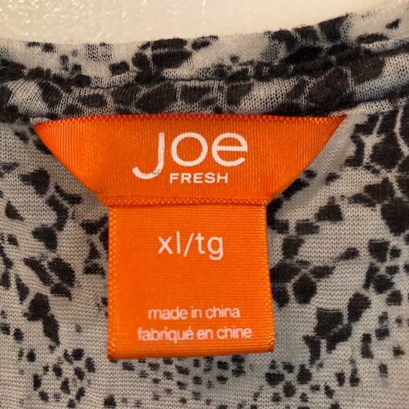 Joe fresh T-shirt black and white sheer size XL - Picture 7 of 11